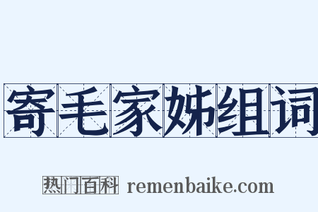 寄毛家姊组词是什么意思的图片